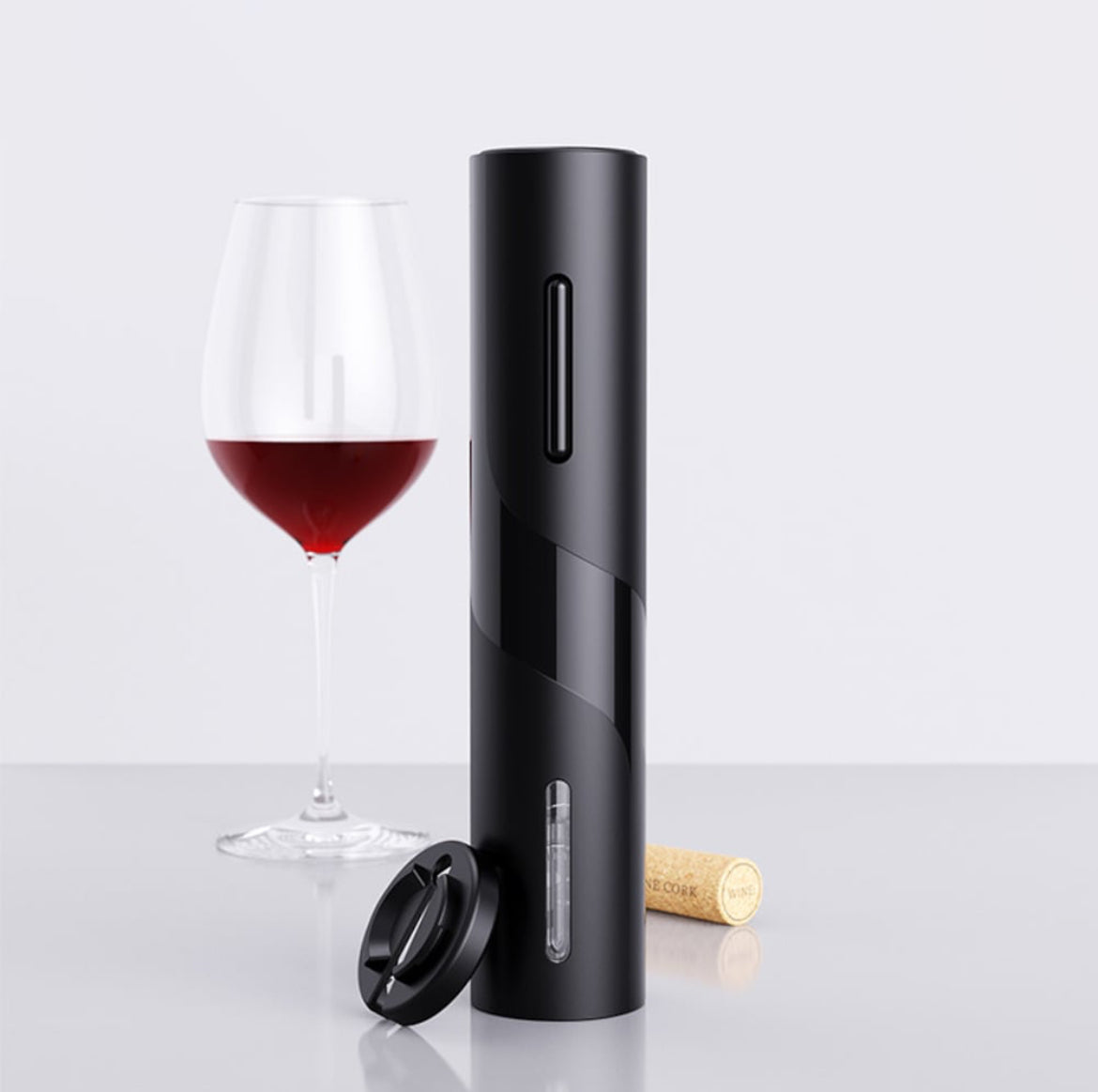 Tirbuson Electric + tăietor de folie, turnător cu aerator, dop de vid